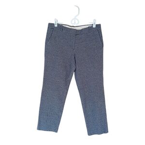 J. Crew Navy & White Tweed Cafe Capri Cotton Capri Pants Size 6